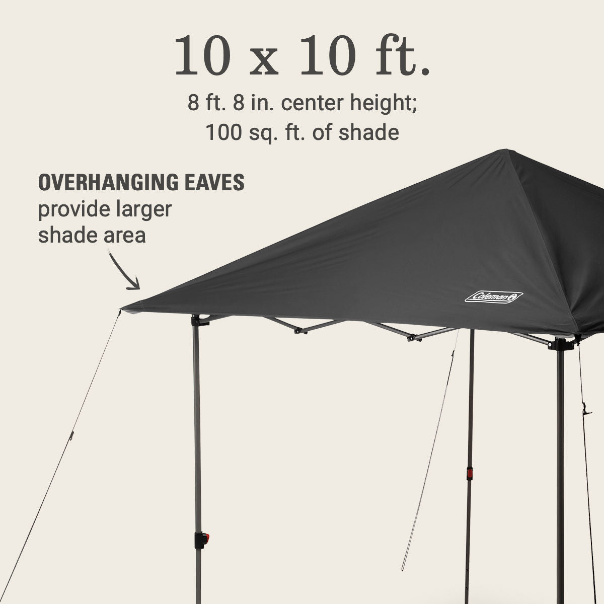 Coleman OASIS™ Lite 10 x 10 Canopy | 10 x 10 ft.; 8' | Black