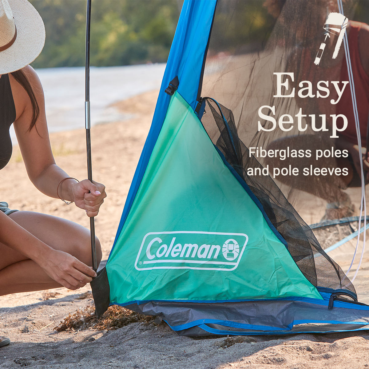 Coleman Skyshade™ 8 x 8 Screen Dome Canopy | 8 x 8 ft.; 6' | Medium Blue