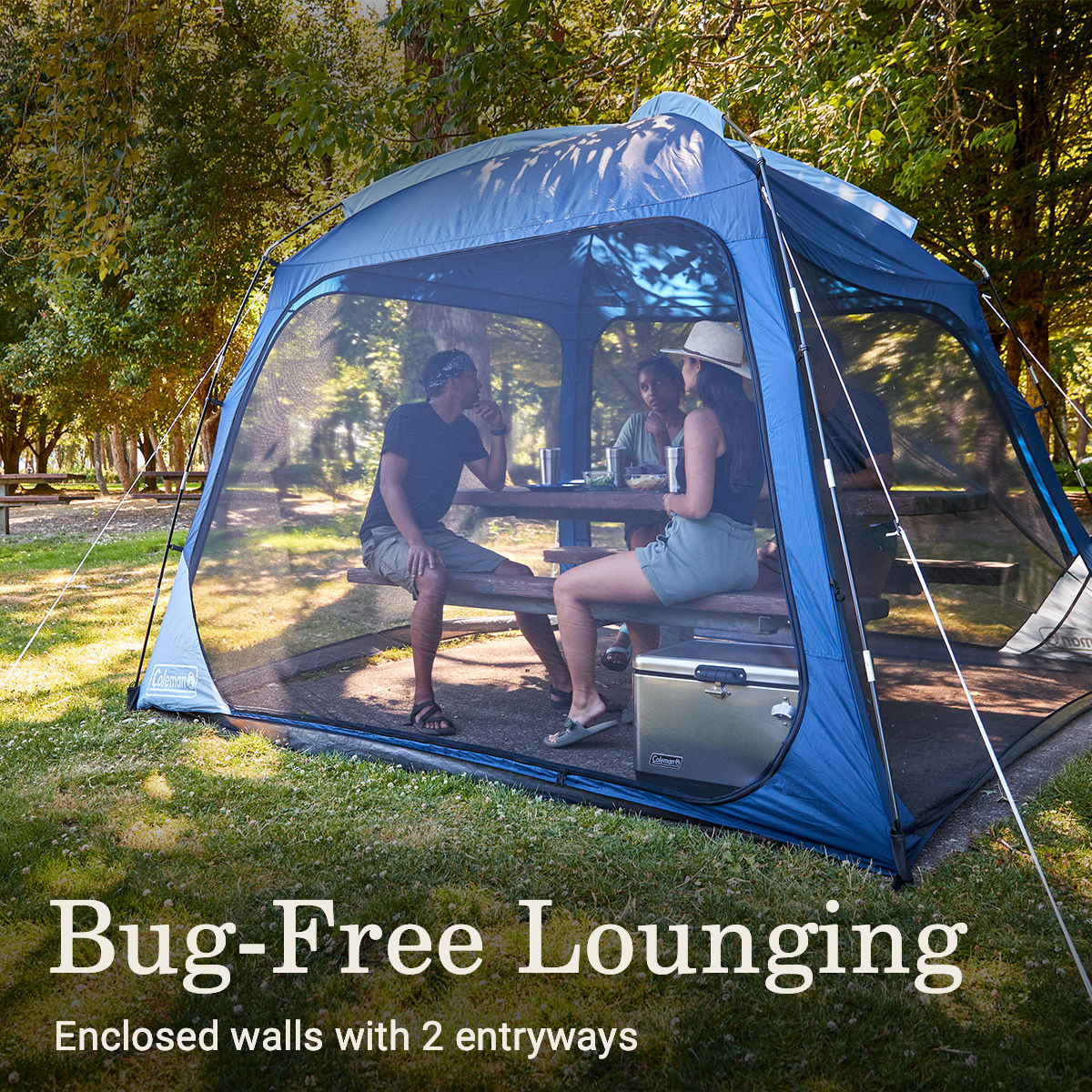 Coleman Skyshade™ 10 x 10 Screen Dome Canopy | 10 x 10 ft.; 7'2 | Blue Nights