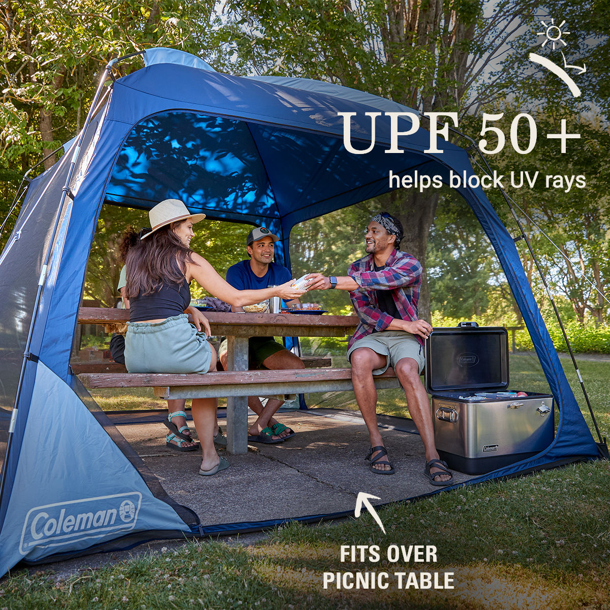 Coleman Skyshade™ 10 x 10 Screen Dome Canopy | 10 x 10 ft.; 7'2 | Blue Nights