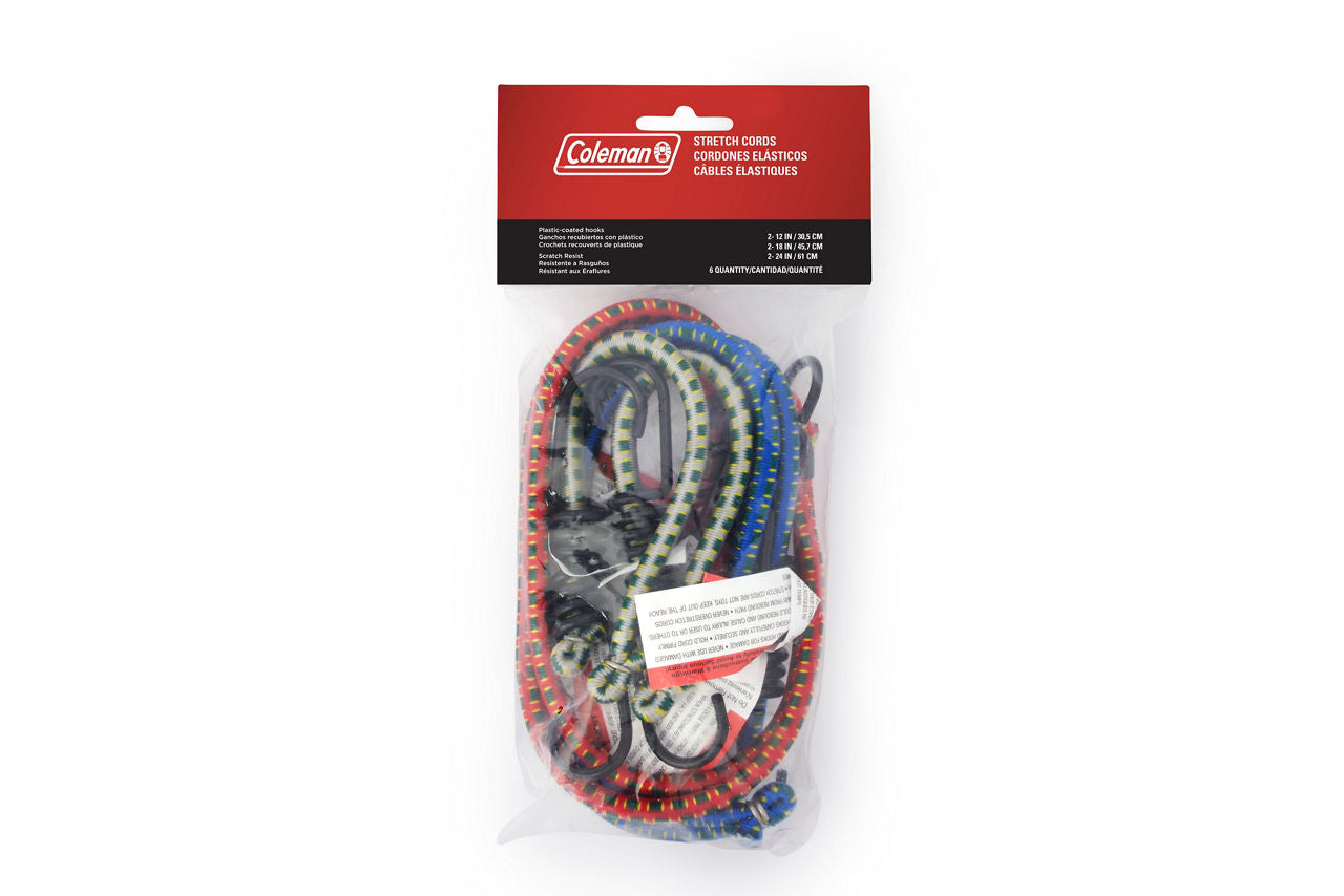 Coleman Stretch Cord Fasteners | Assorted Pack of 6