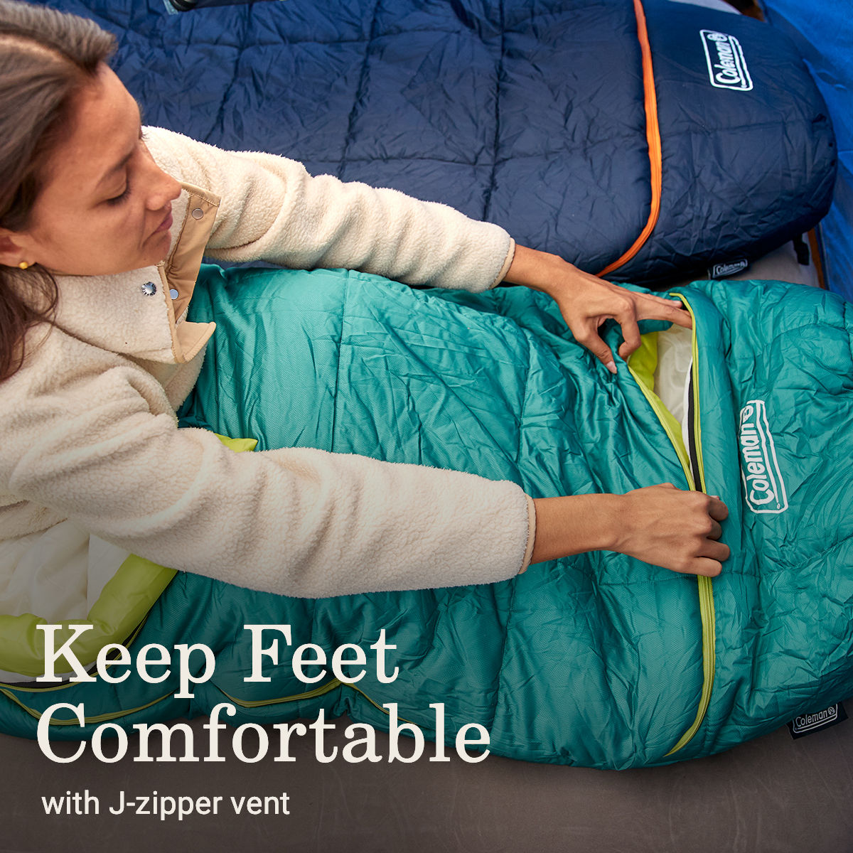 Coleman Big Bay™ 40° Big & Tall Contour Sleeping Bag | Green