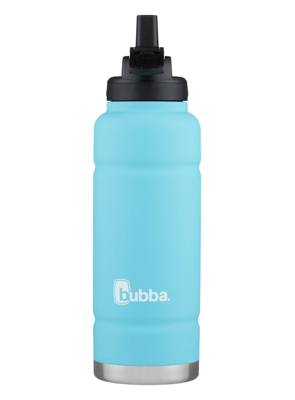 bubba Trailblazer Water Bottle with Straw Lid | 40 Oz. | Pool Blue Rubberized