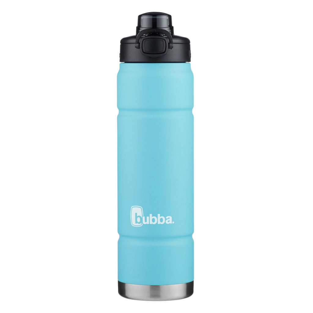 bubba Stainless Steel Trailblazer Rubberized Water Bottle with Straw | 24 oz. | Pool Blue