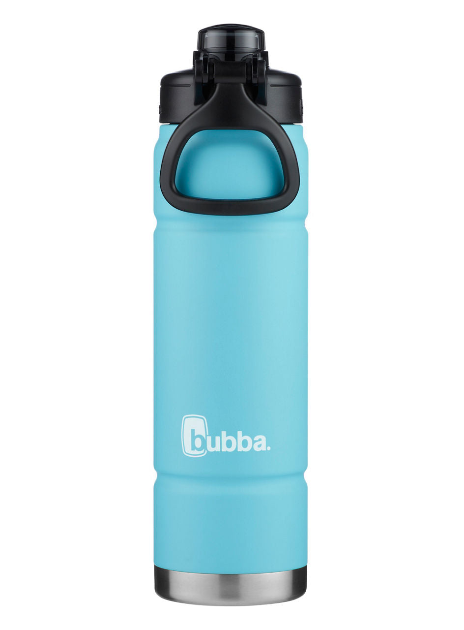 bubba Stainless Steel Trailblazer Rubberized Water Bottle with Straw | 24 oz. | Pool Blue