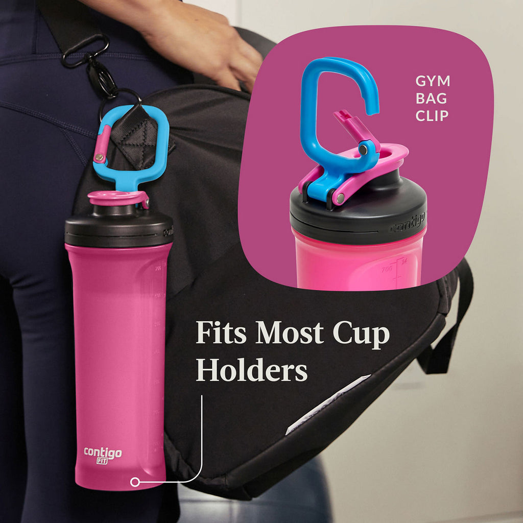 Contigo® Shake & Go Fit 2.0 Shaker Bottle | 28oz | Dragon Fruit | Cup Holder