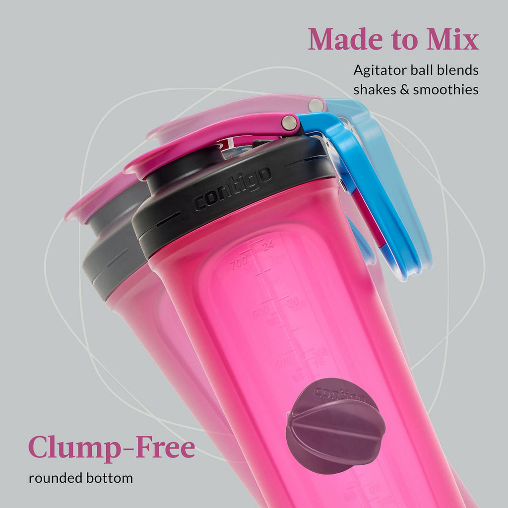 Contigo® Shake & Go Fit 2.0 Shaker Bottle | 28oz | Dragon Fruit | Cup Holder
