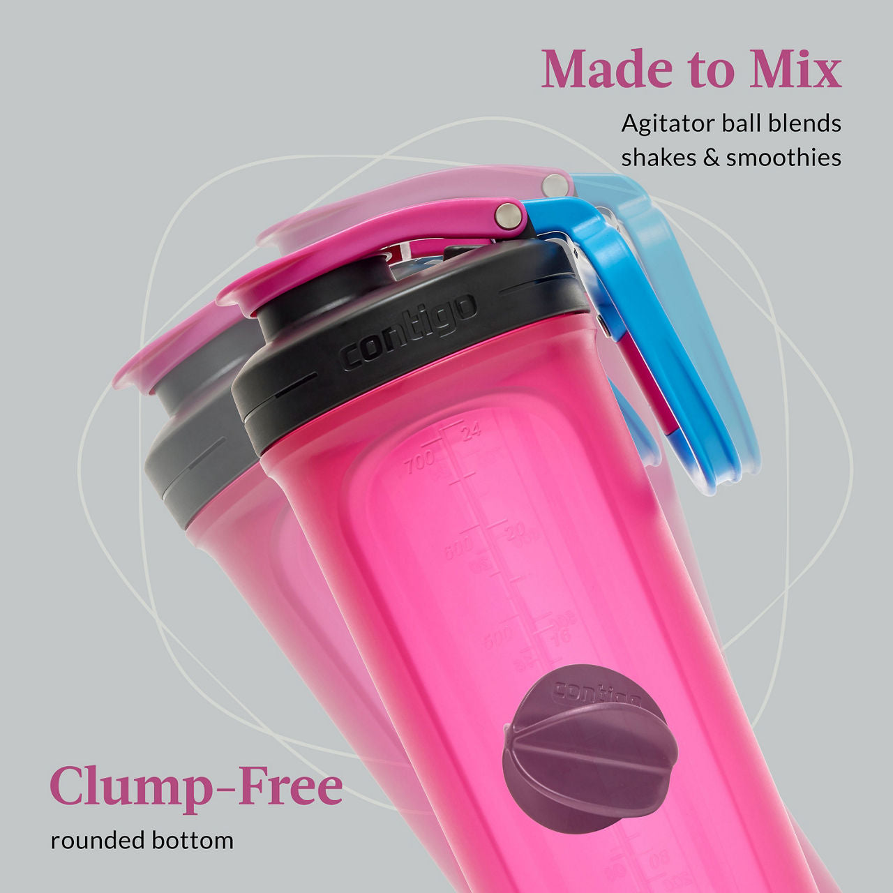 Contigo® Shake & Go Fit 2.0 Shaker Bottle | 28oz | Dragon Fruit | Cup Holder