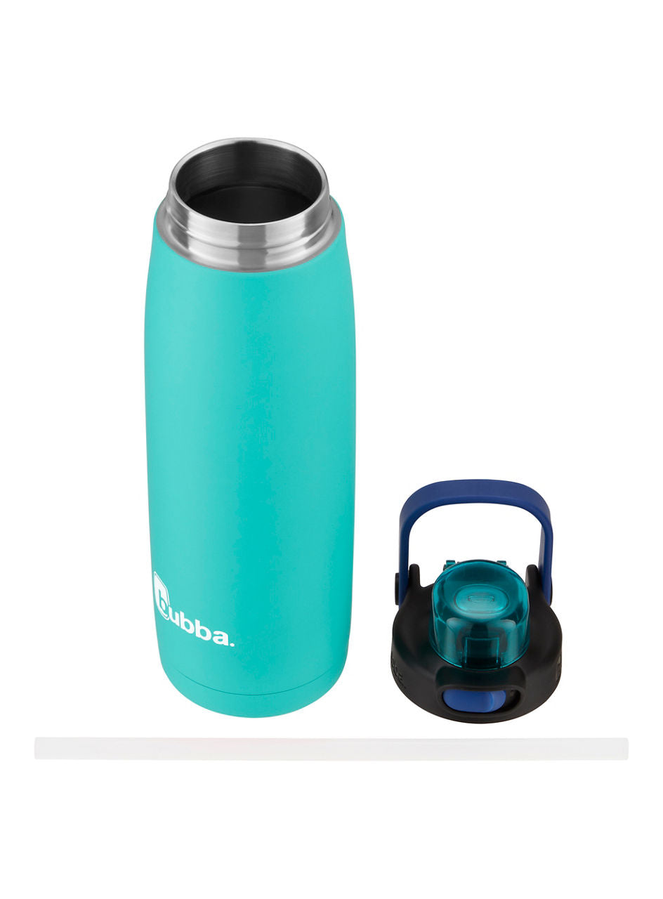 bubba Radiant Stainless Steel Rubberized Water Bottle with Straw | 24 Oz. | Island Teal