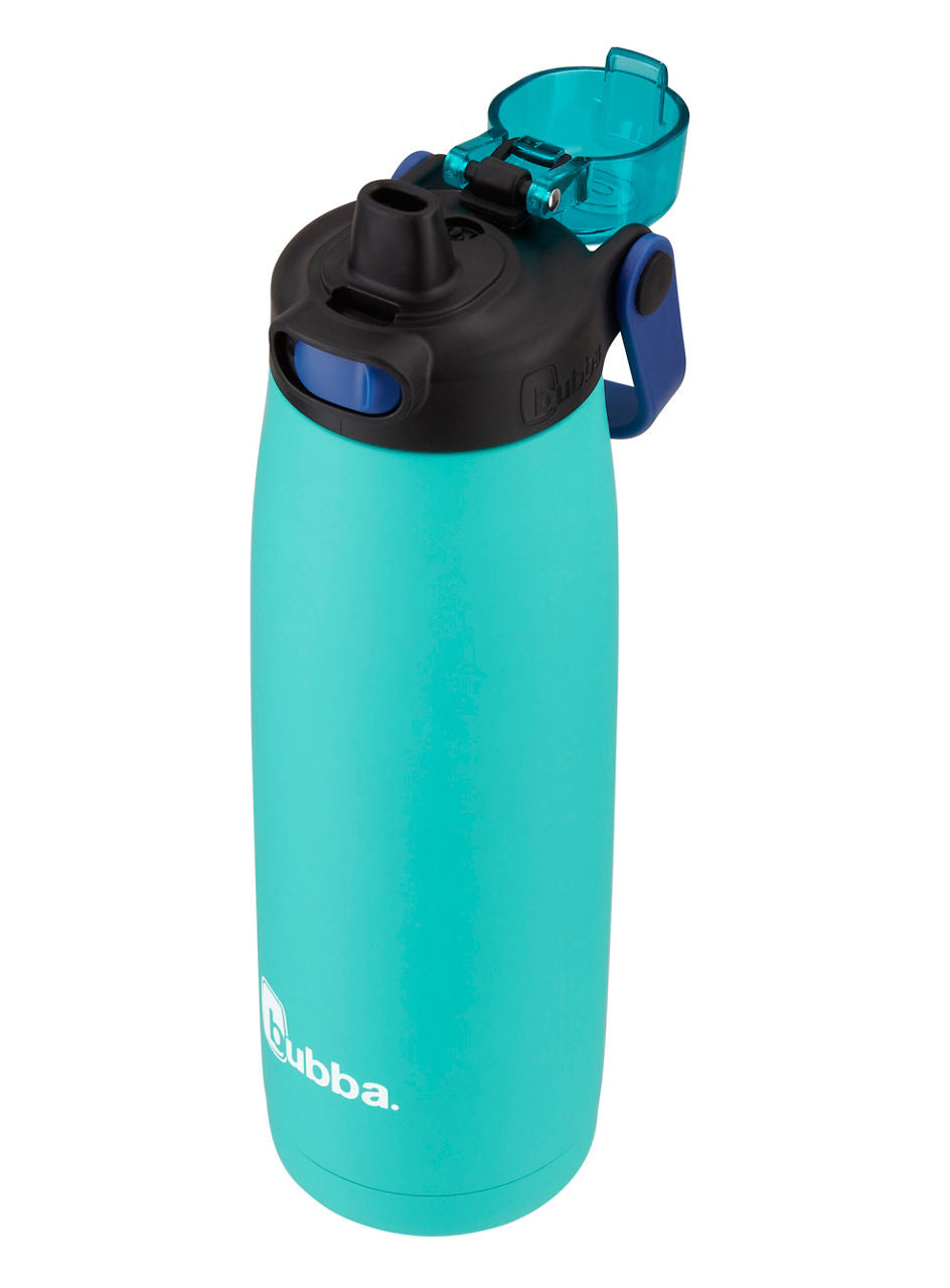 bubba Radiant Stainless Steel Rubberized Water Bottle with Straw | 24 Oz. | Island Teal