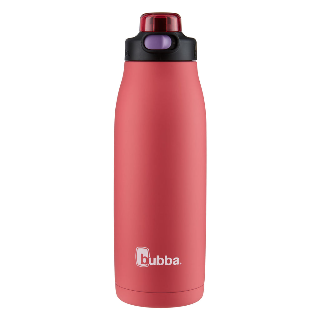 bubba Radiant Stainless Steel Rubberized Chug Water Bottle | 32oz | Electric Berry