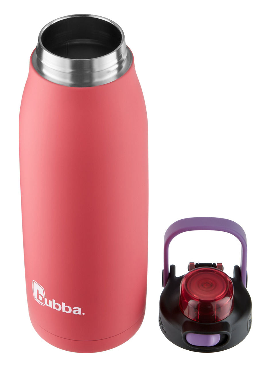 bubba Radiant Stainless Steel Rubberized Chug Water Bottle | 32oz | Electric Berry