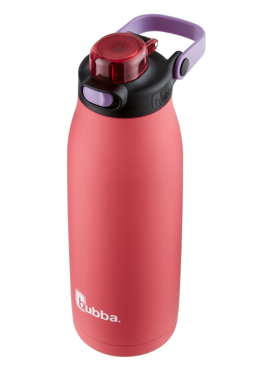bubba Radiant Stainless Steel Rubberized Chug Water Bottle | 32oz | Electric Berry