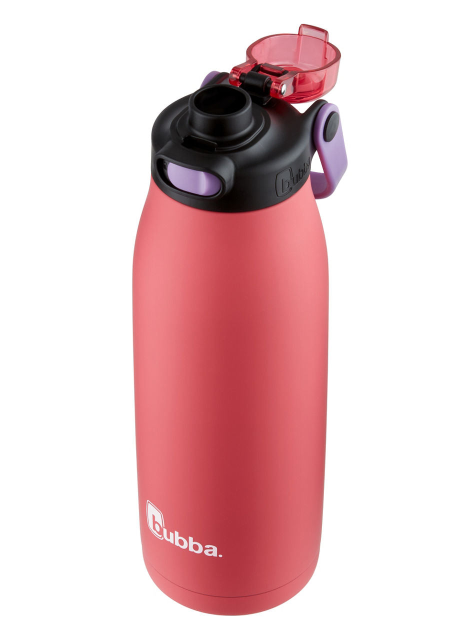 bubba Radiant Stainless Steel Rubberized Chug Water Bottle | 32oz | Electric Berry