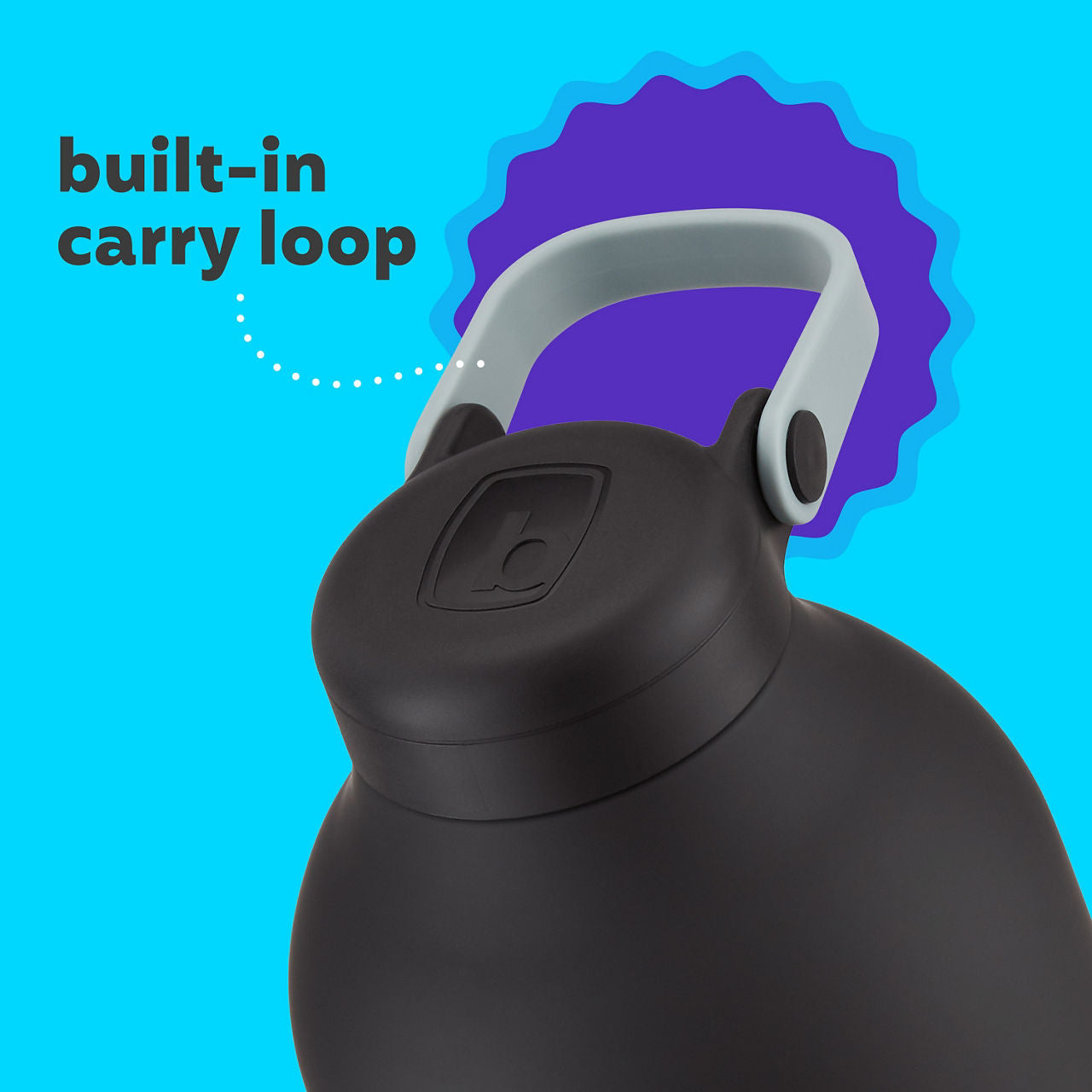 bubba Radiant Stainless Steel Rubberized Growler | Simple Lid | 64 oz. | Licorice