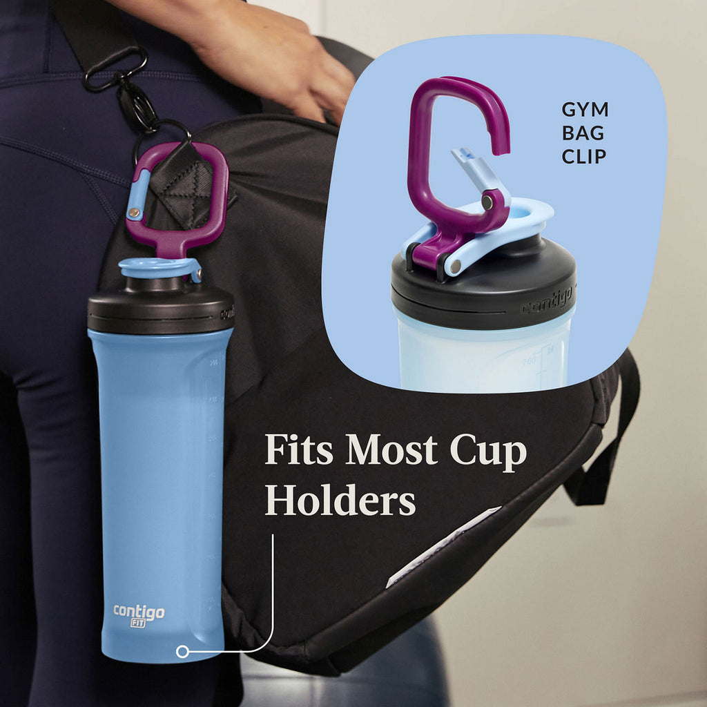 Contigo® Shake & Go Fit 2.0 Shaker Bottle | 28oz | Periwinkle | Cup Holder