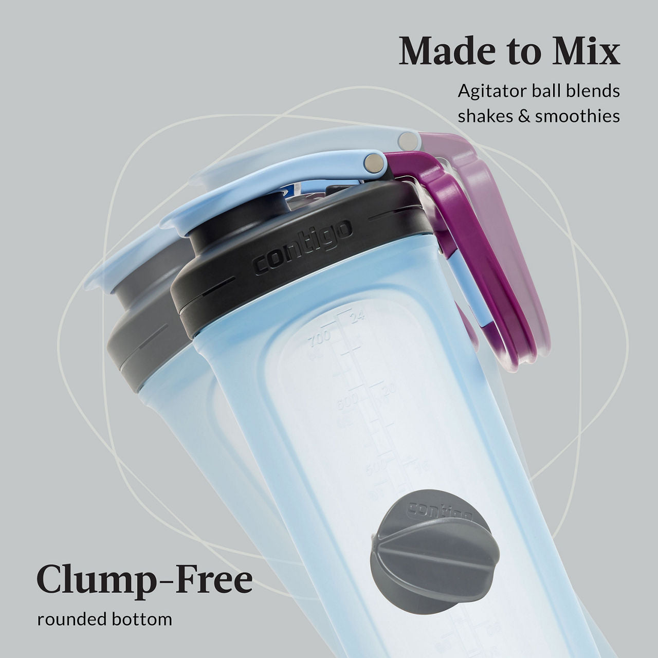 Contigo® Shake & Go Fit 2.0 Shaker Bottle | 28oz | Periwinkle | Cup Holder