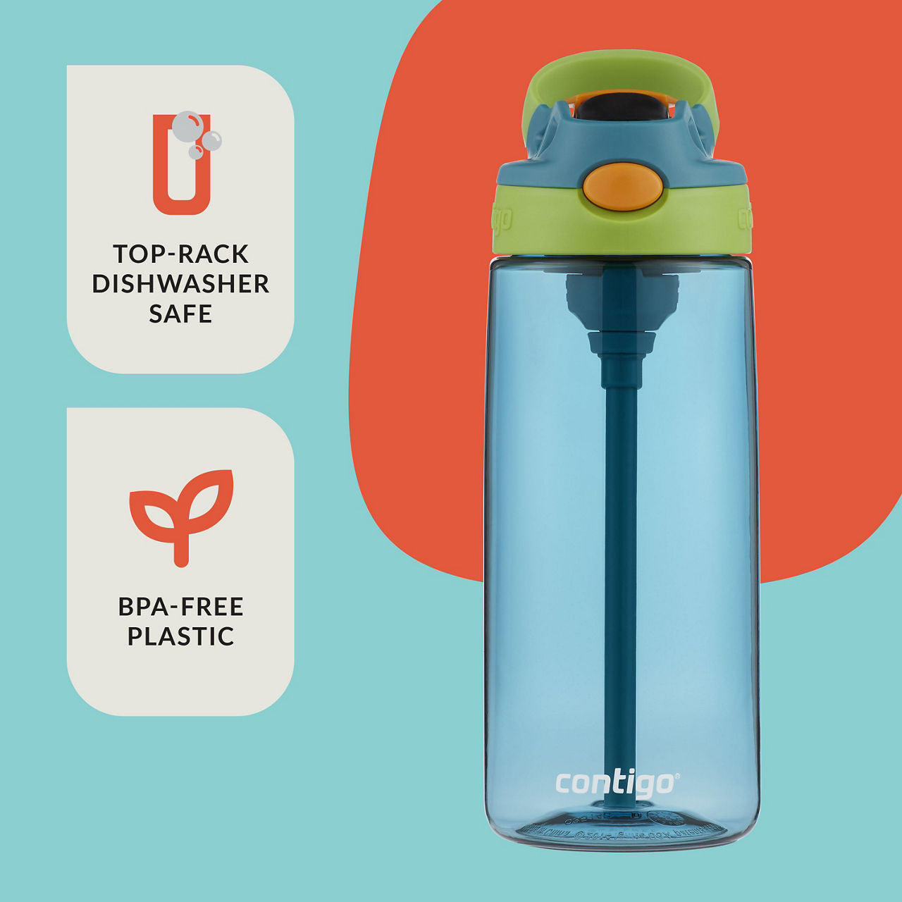 Contigo® Kids Cleanable AUTOSPOUT® Water Bottle | 20 oz | Juniper Matcha