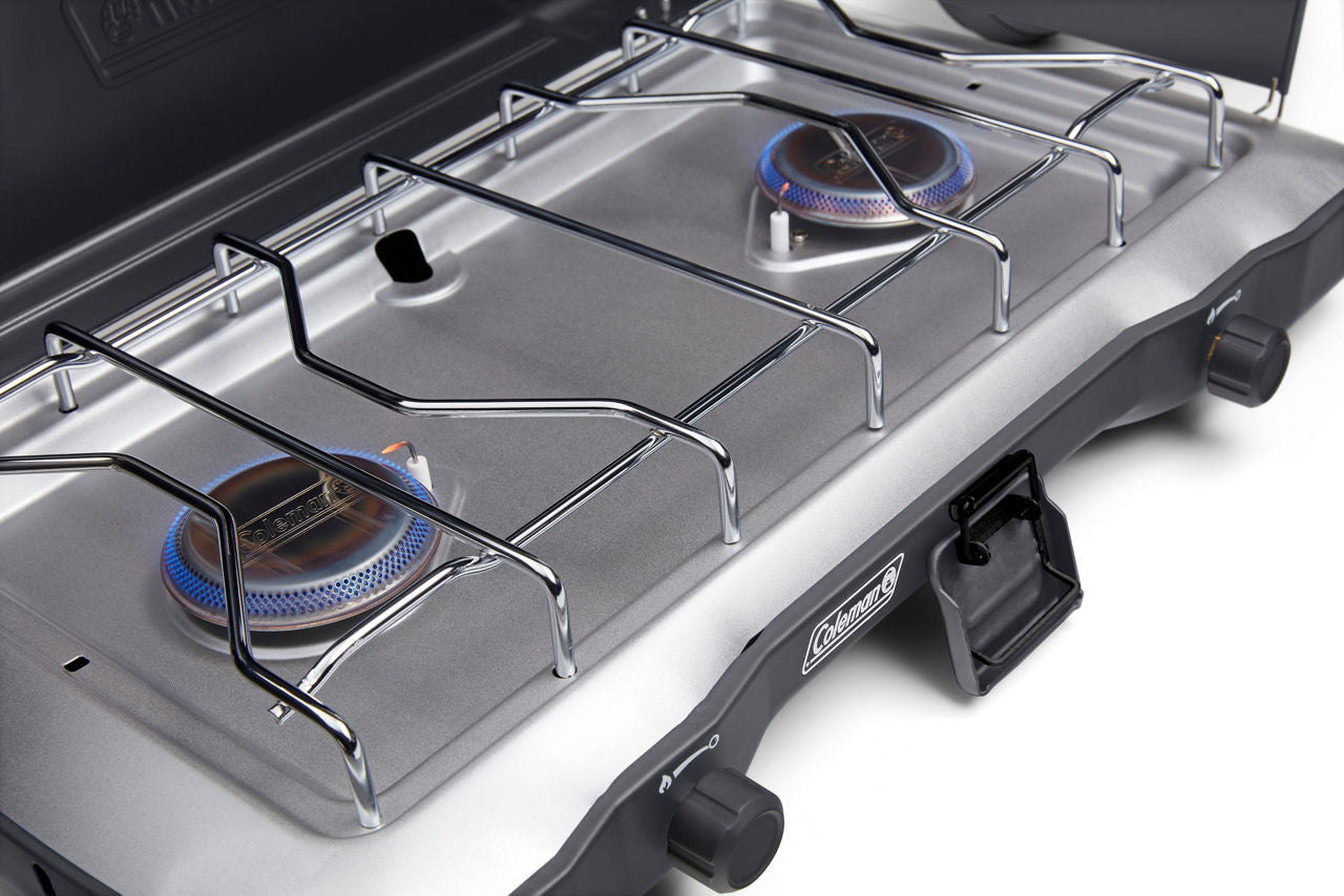 Coleman Triton™+ 2-Burner Propane Gas Camping Stove | Grey