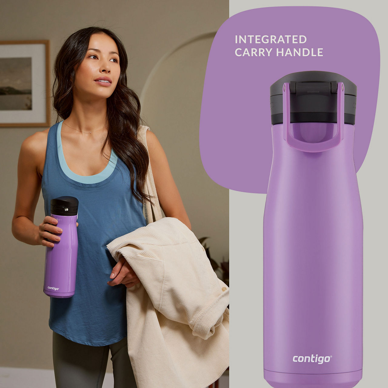 Contigo® Jackson Chill 2.0 Stainless-Steel Water Bottle with AUTOPOP® Lid | 32oz | Orchid