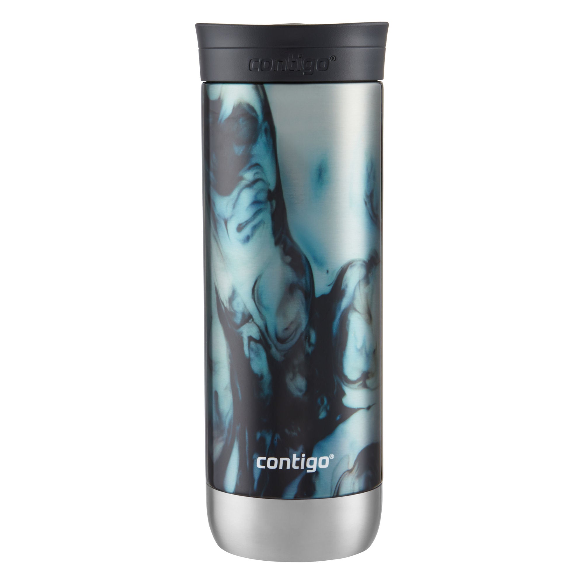 Contigo SNAPSEAL™ Insulated Stainless Steel Travel Mug | 20 oz | Blue | Cup Holder