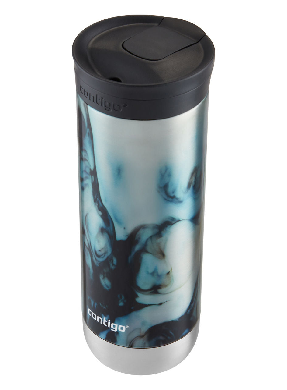 Contigo SNAPSEAL™ Insulated Stainless Steel Travel Mug | 20 oz | Blue | Cup Holder
