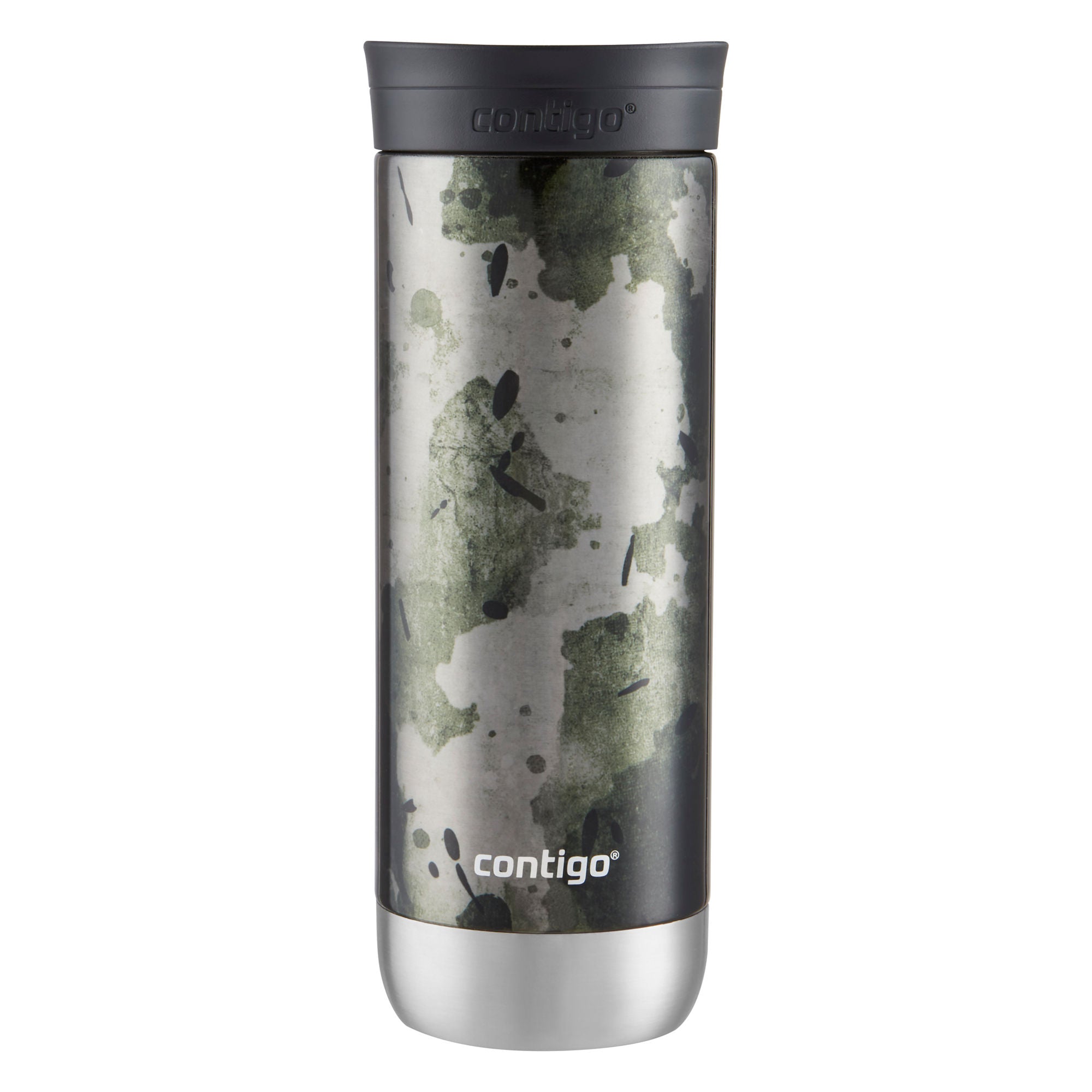 Contigo SNAPSEAL™ Insulated Stainless Steel Travel Mug | 20 oz | Grey | Cup Holder