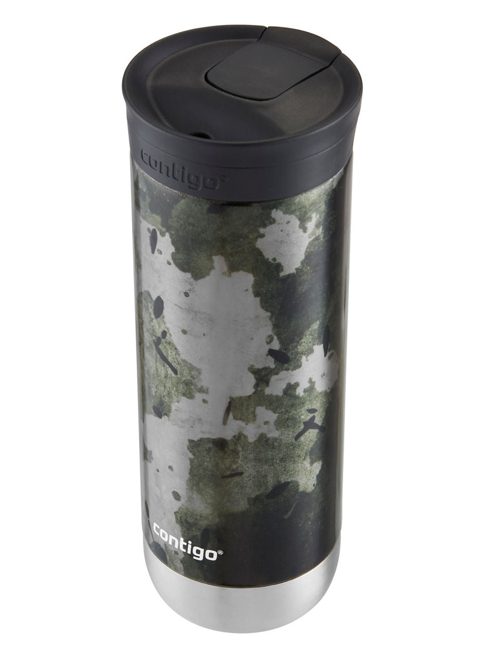 Contigo SNAPSEAL™ Insulated Stainless Steel Travel Mug | 20 oz | Grey | Cup Holder