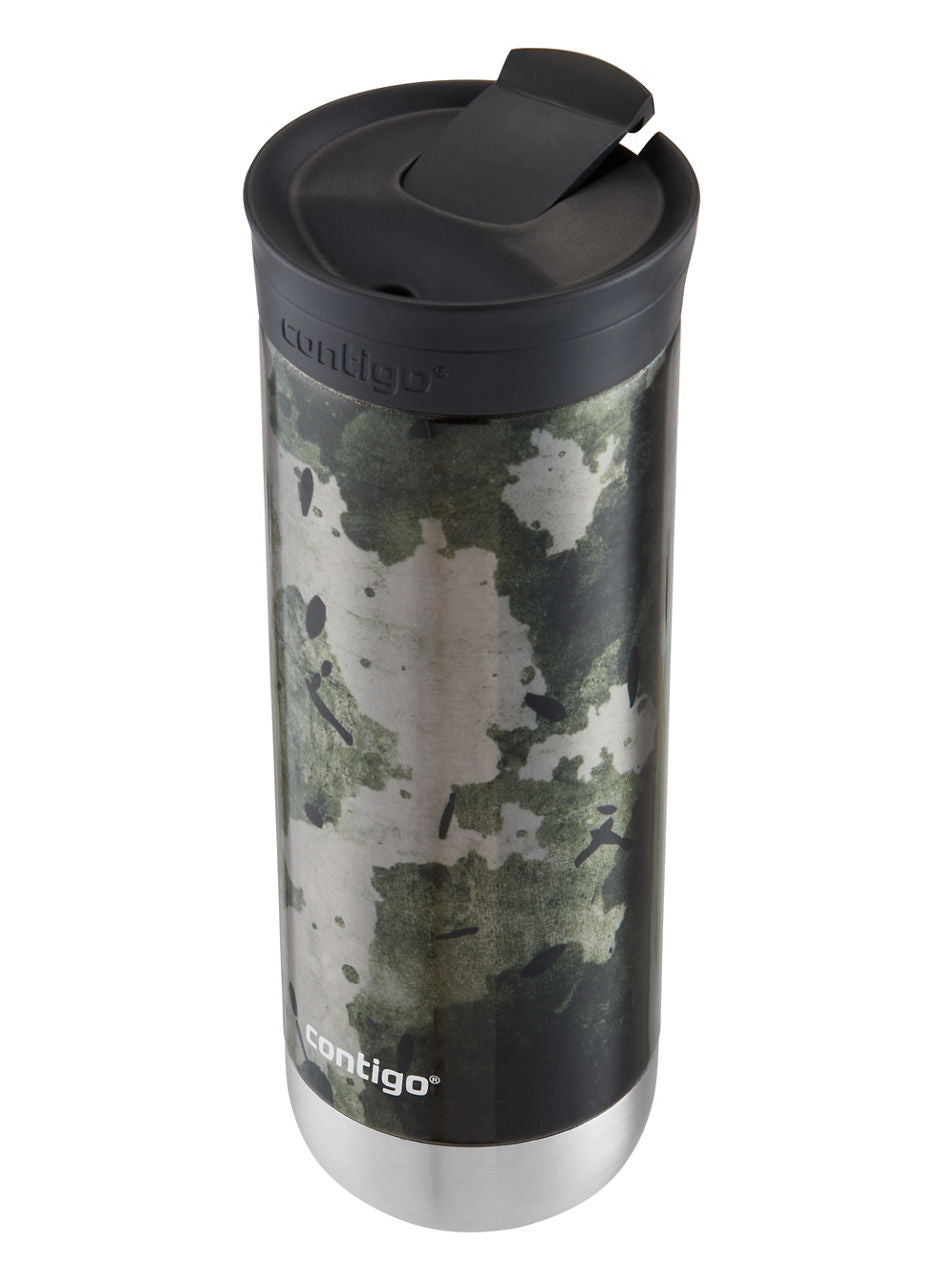 Contigo SNAPSEAL™ Insulated Stainless Steel Travel Mug | 20 oz | Grey | Cup Holder