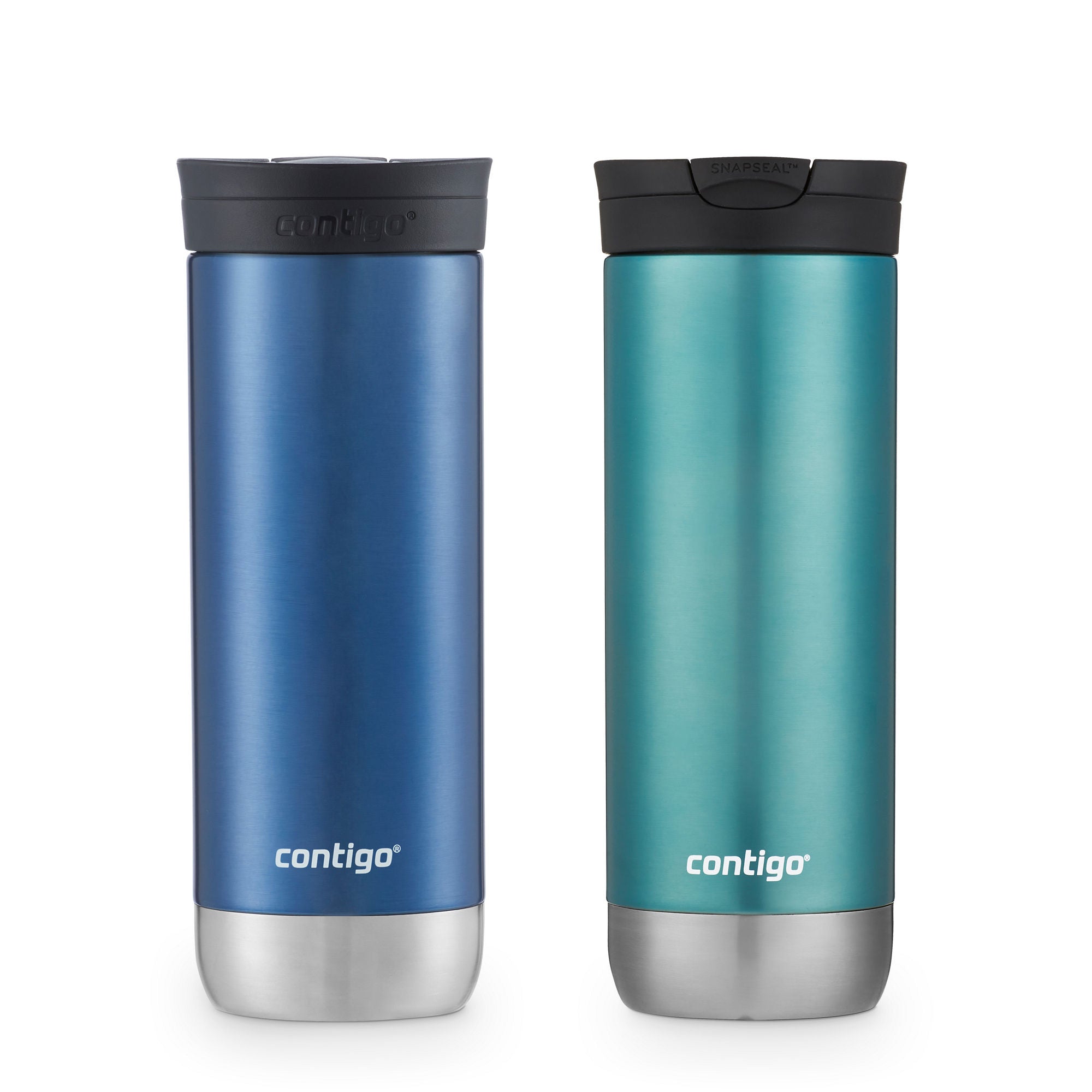Contigo SNAPSEAL™ Insulated Stainless Steel Travel Mug | 20 oz | Blue Corn & Bubble Tea | Cup Holder