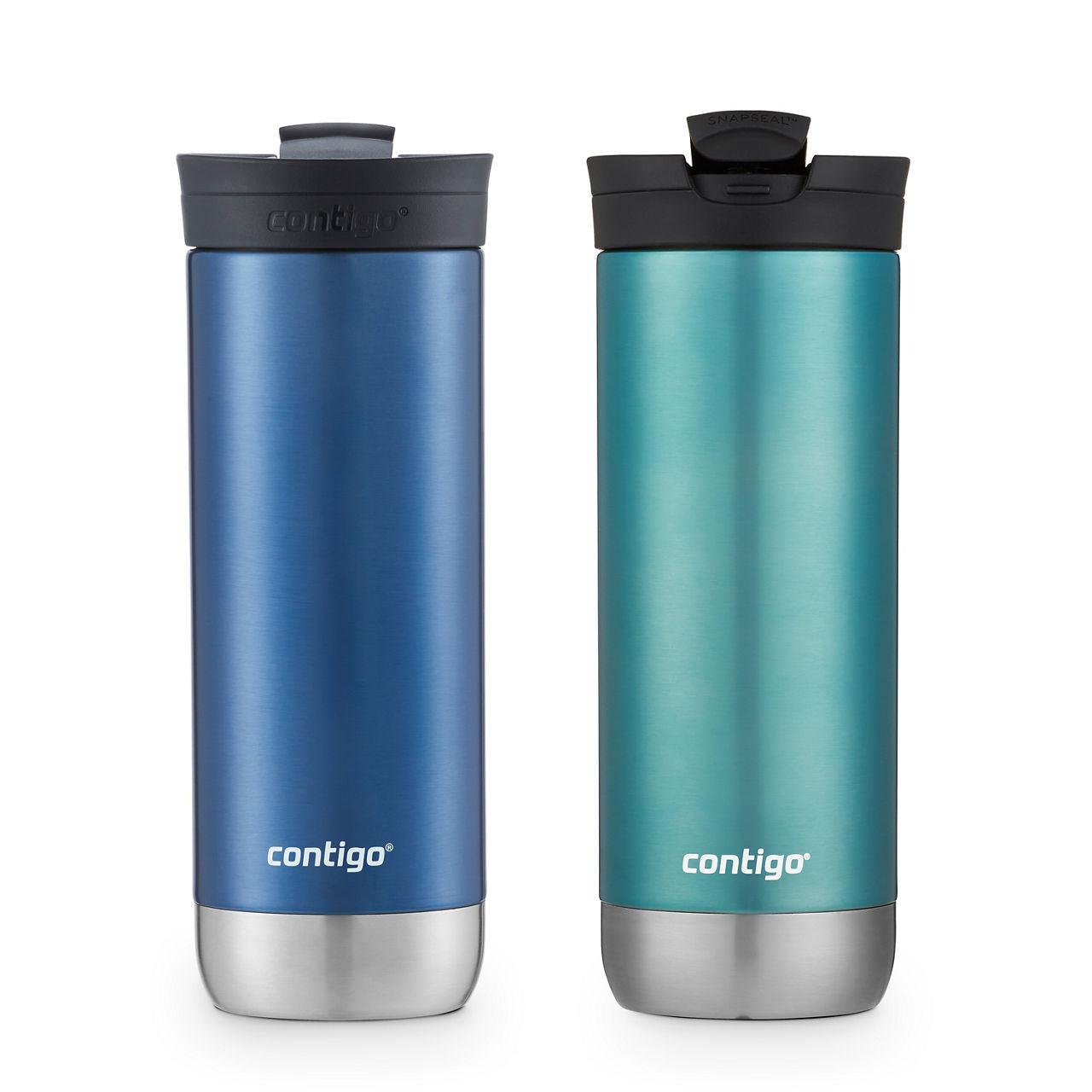 Contigo SNAPSEAL™ Insulated Stainless Steel Travel Mug | 20 oz | Blue Corn & Bubble Tea | Cup Holder