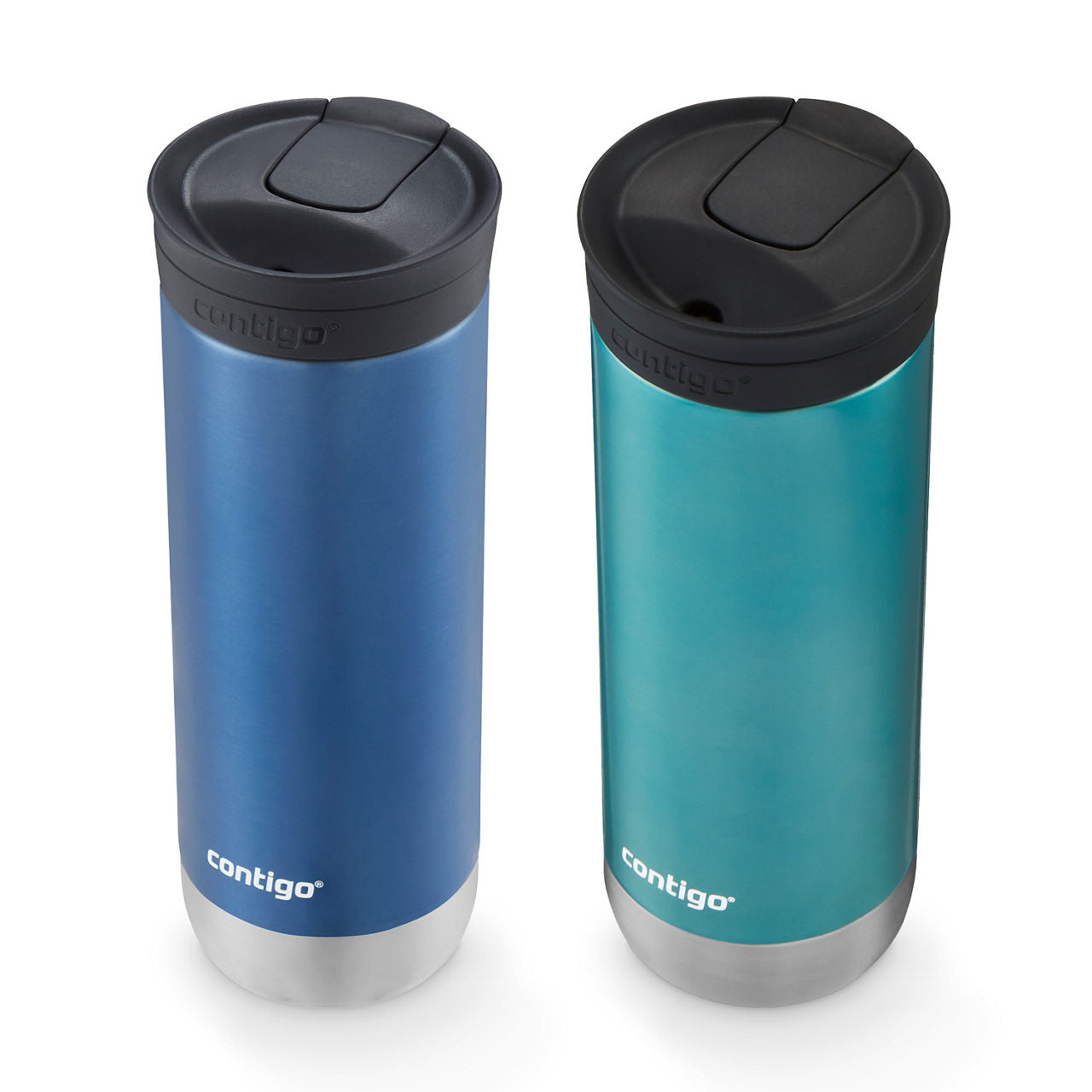 Contigo SNAPSEAL™ Insulated Stainless Steel Travel Mug | 20 oz | Blue Corn & Bubble Tea | Cup Holder