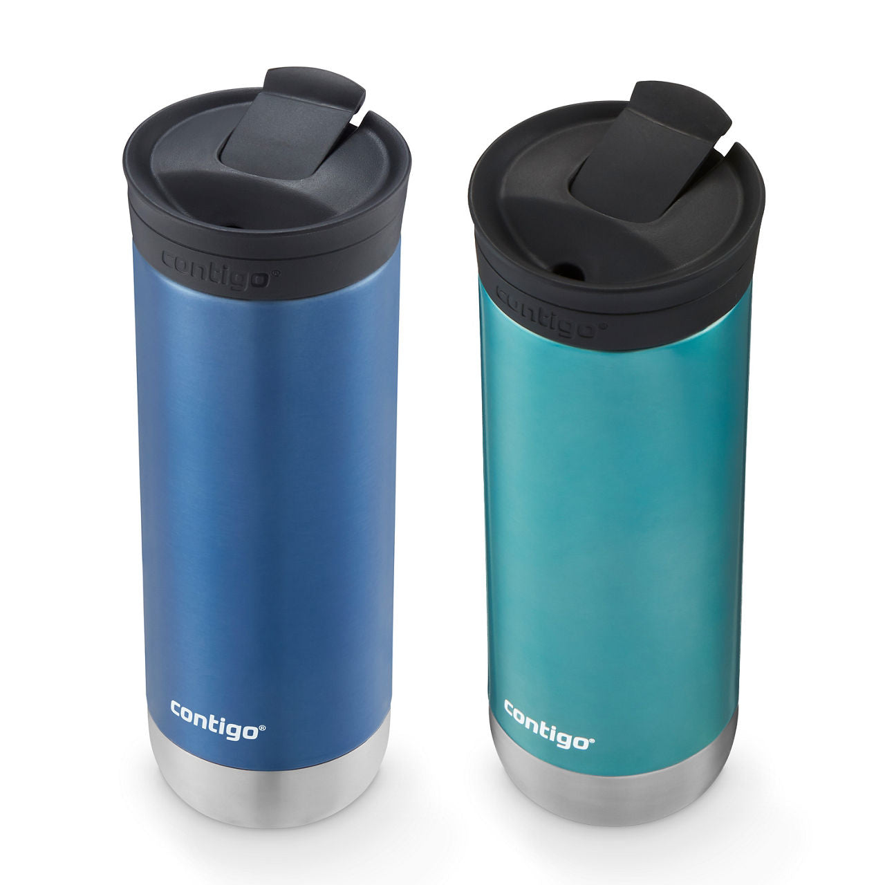 Contigo SNAPSEAL™ Insulated Stainless Steel Travel Mug | 20 oz | Blue Corn & Bubble Tea | Cup Holder