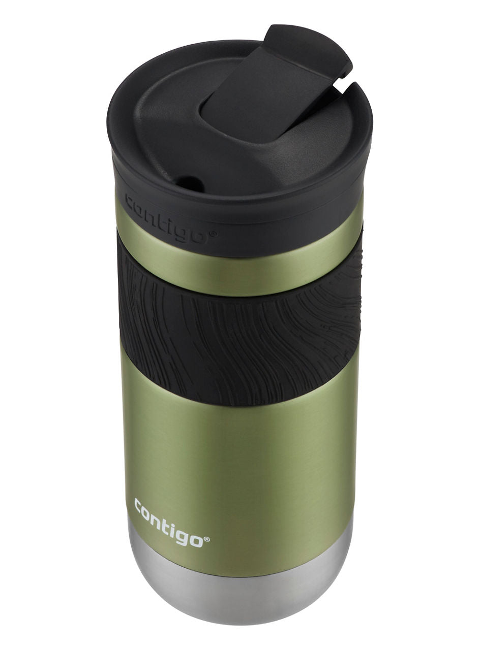 Contigo® Byron 2.0 Stainless Steel Travel Mug with SNAPSEAL™ Lid and Grip | 16oz | Cucumber | Cup Holder