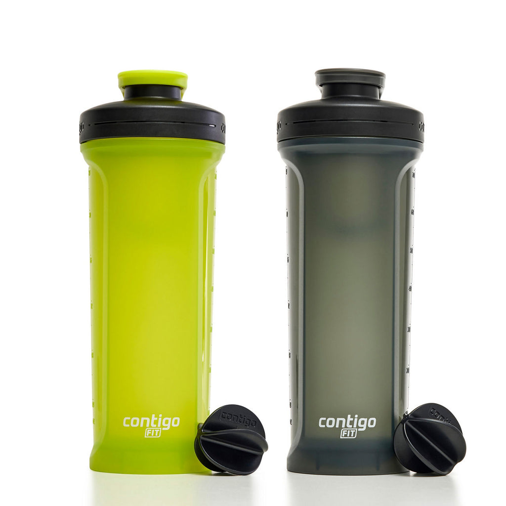 Contigo® Shake & Go Fit 2.0 Shaker Bottle | 28oz | 2-Pack | Bolt & Sake