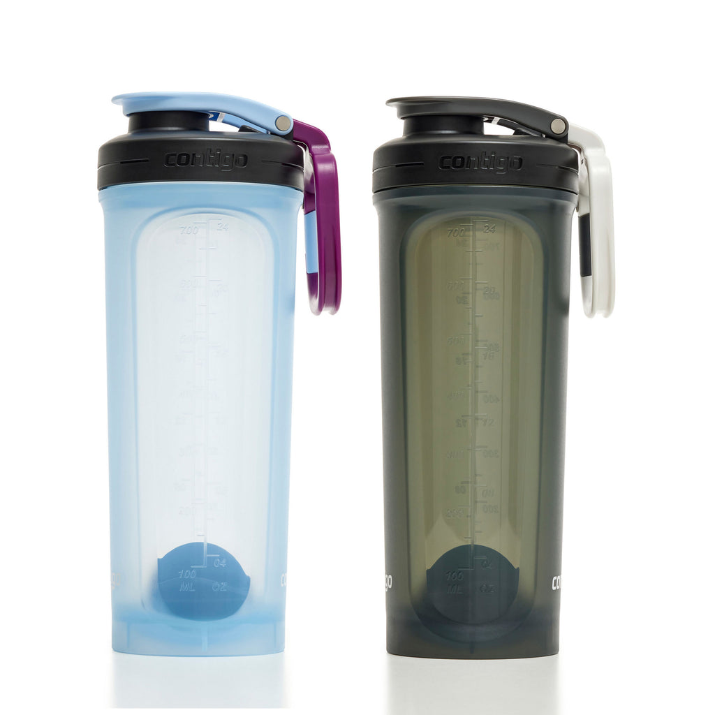 Contigo® Shake & Go Fit 2.0 Shaker Bottle | 28oz | 2-Pack | Periwinkle/Sake | Cup Holder