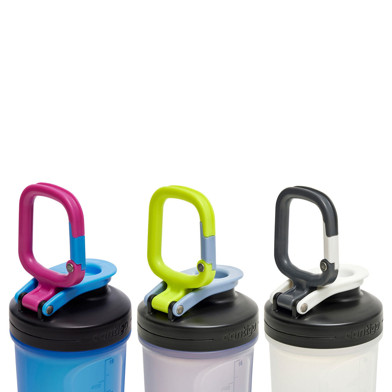 Contigo Shake & Go Fit 2.0 Shaker Bottle | 20oz | 3-Pack | Earl Grey/Blue Poppy/Salt | Cup Holder
