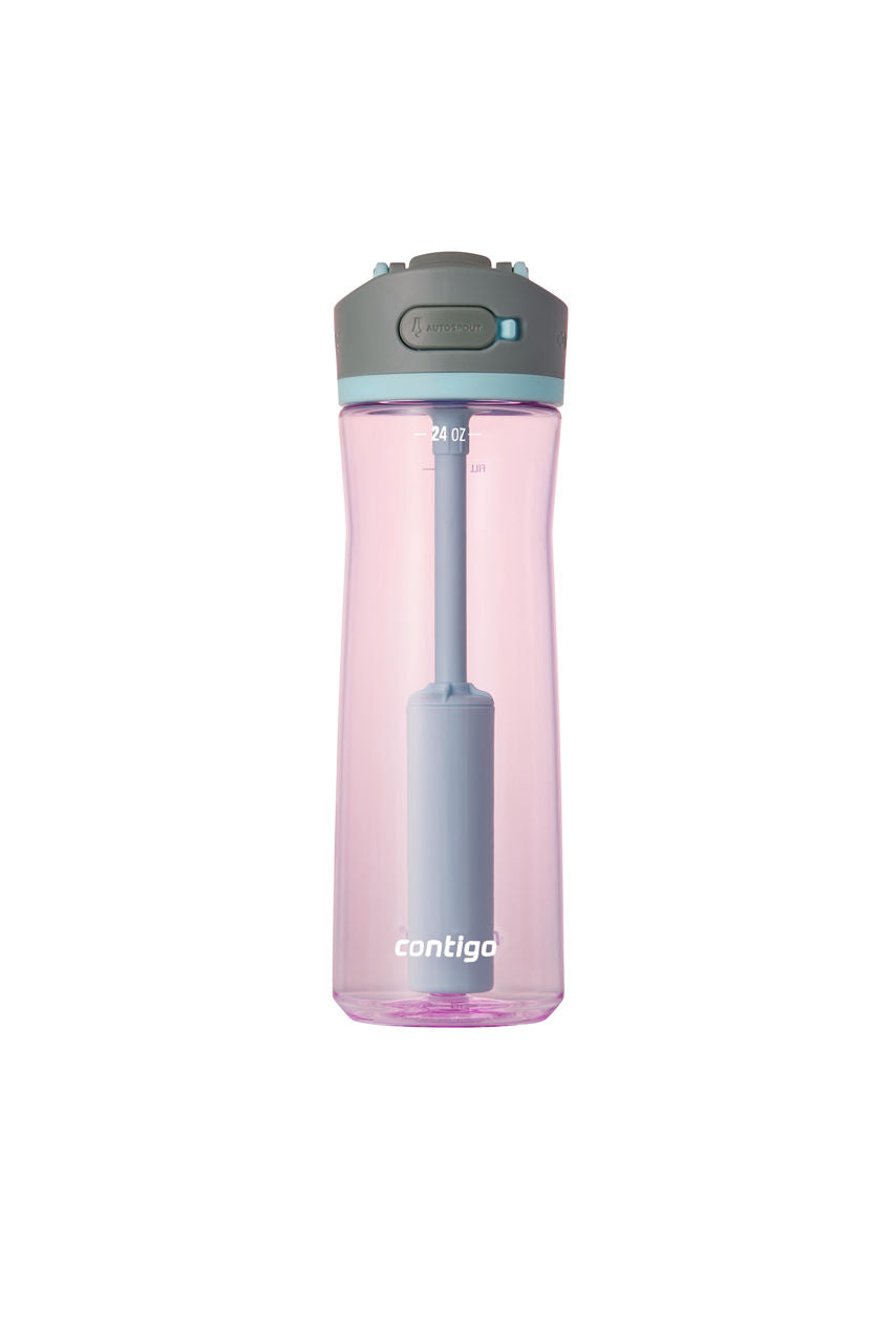 Contigo Wells Straw Filtration Tritan Water Bottle with AUTOSPOUT® LID | 24oz | Salt, Strawberry Cream, Dark Ice