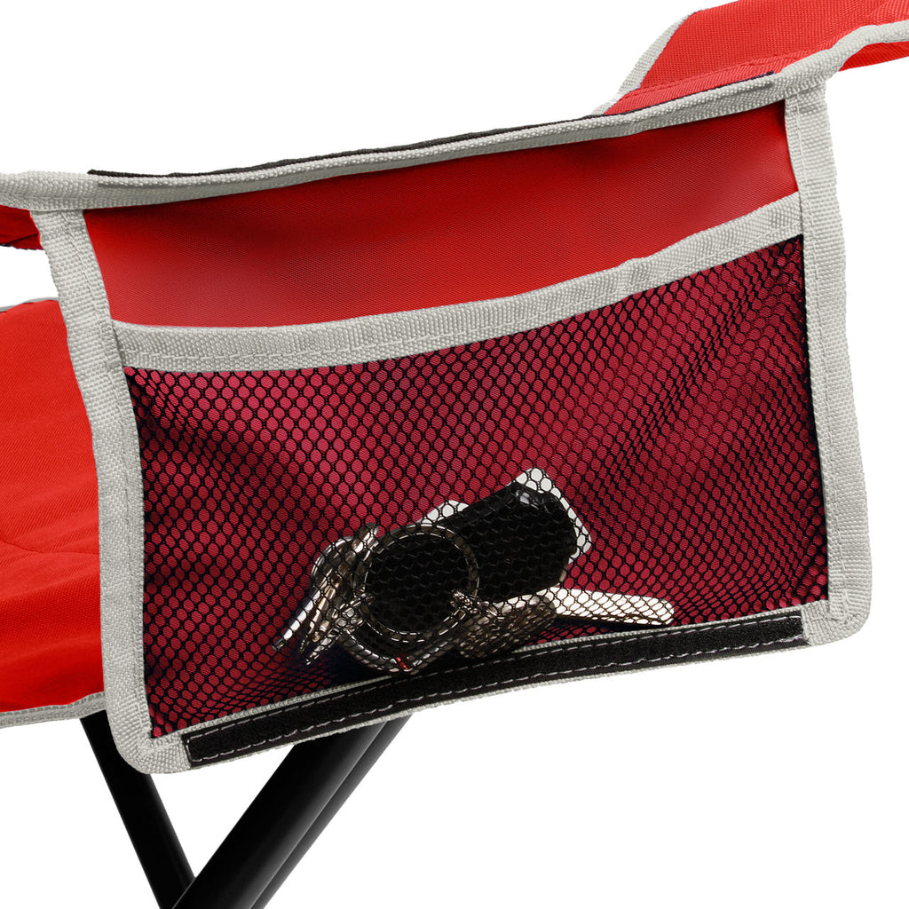 Coleman Big & Tall Quad Camping Chair | Seat width is 24 | Red | Cup Holder