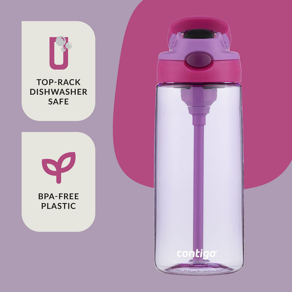 Contigo® Kids Cleanable AUTOSPOUT® Water Bottle | 20 oz | Purple Orchid