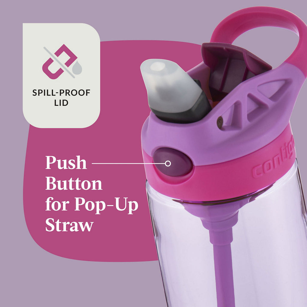 Contigo® Kids Cleanable AUTOSPOUT® Water Bottle | 20 oz | Purple Orchid