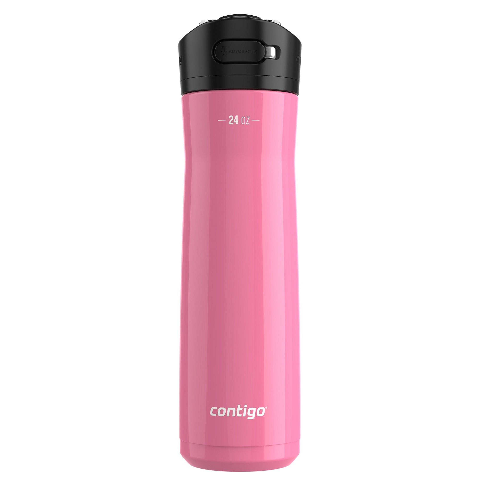 Contigo® Ashland Chill 2.0 Stainless Steel Water Bottle with AUTOSPOUT® Lid | 24oz | Azalea Pink | Cup Holder