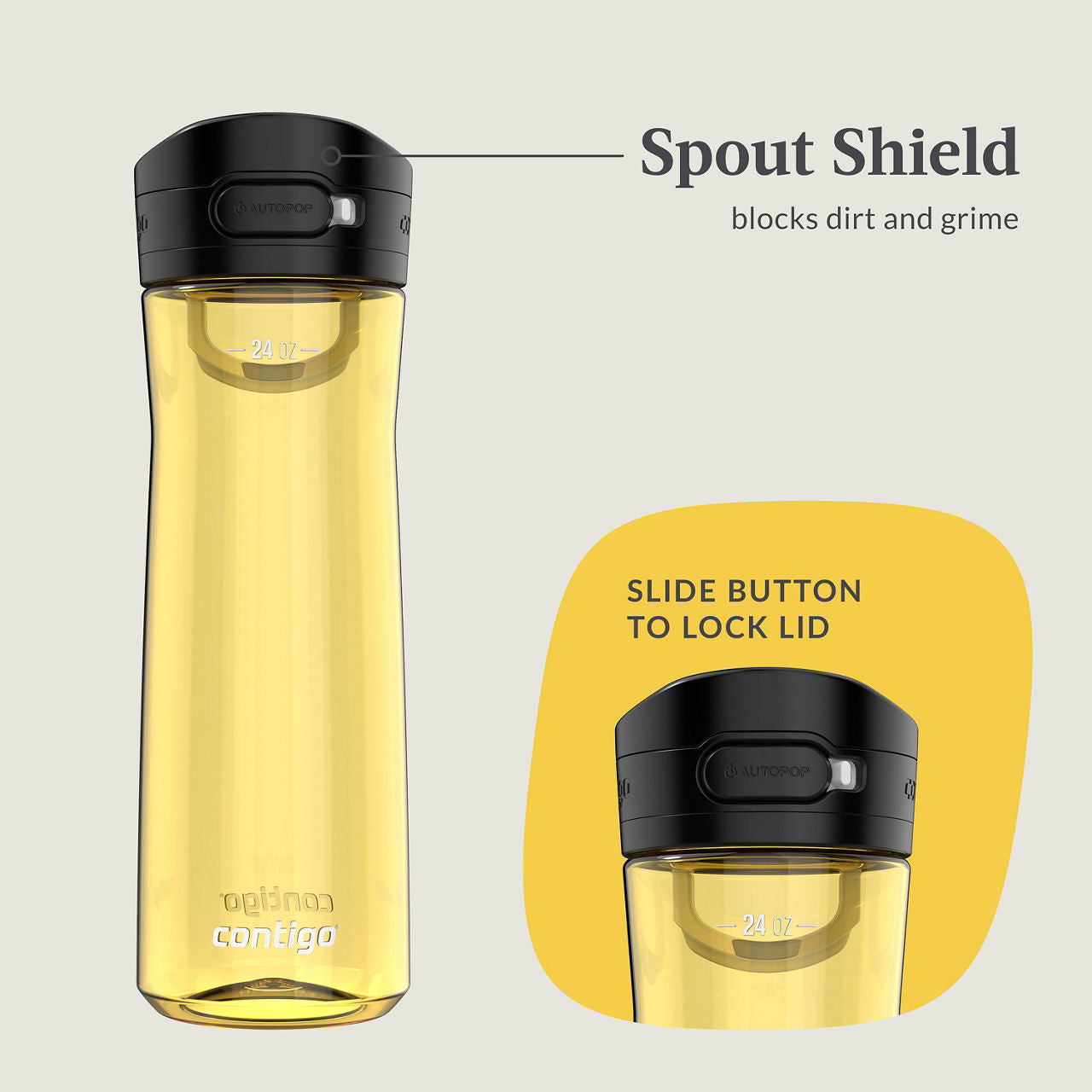 Contigo® Jackson 2.0 Leak-Proof Water Bottle | 24 Oz. | 2-Pack | Jade Vine & Pineapple