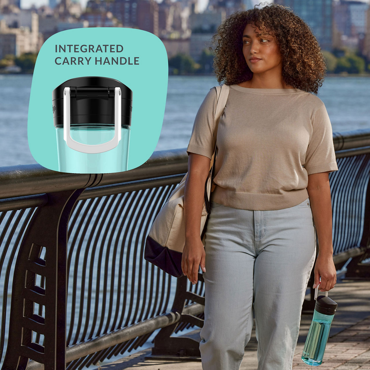Contigo® Jackson 2.0 Leak-Proof Water Bottle | 24 Oz. | 2-Pack | Jade Vine & Pineapple