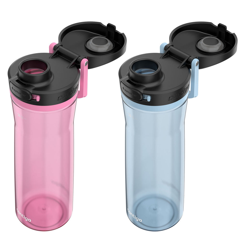 Contigo® Jackson 2.0 Tritan Water Bottle with AUTOPOP® Lid | 24 oz | 2-Pack | Glacier & Azalea