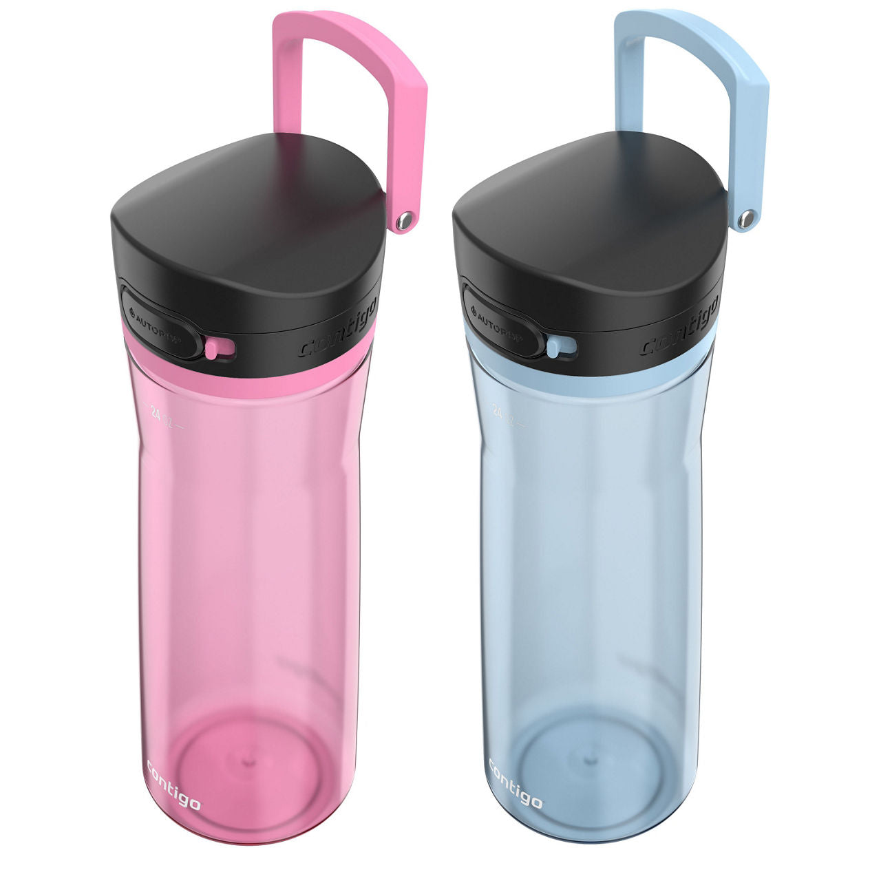 Contigo® Jackson 2.0 Tritan Water Bottle with AUTOPOP® Lid | 24 oz | 2-Pack | Glacier & Azalea