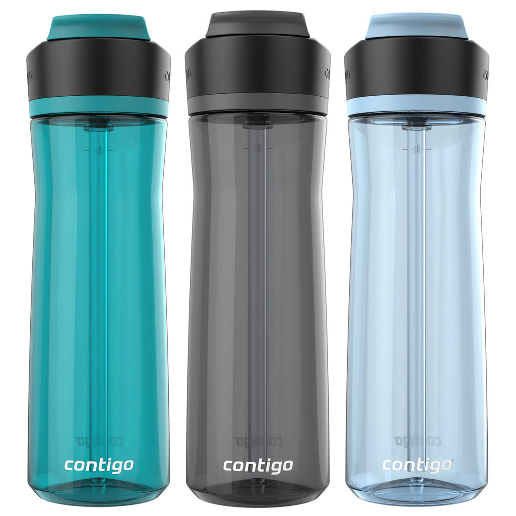 Contigo® Ashland 2.0 Water Bottle with AUTOSPOUT® Lid | 24 oz | 3-Pack | Cup Holder