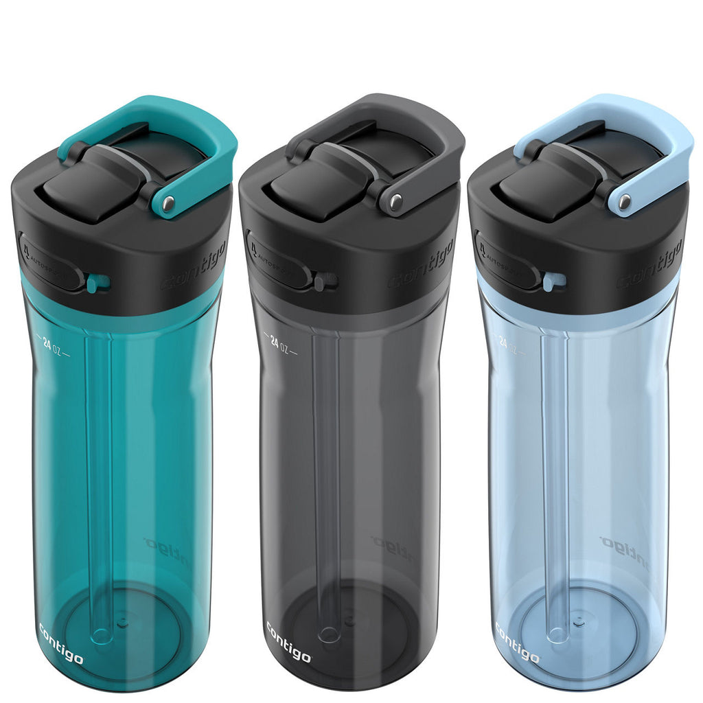 Contigo® Ashland 2.0 Water Bottle with AUTOSPOUT® Lid | 24 oz | 3-Pack | Cup Holder