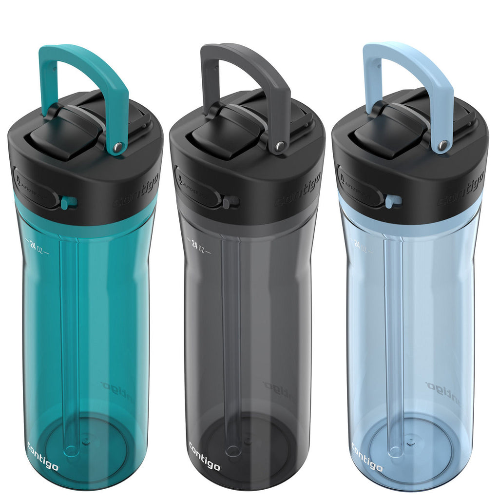 Contigo® Ashland 2.0 Water Bottle with AUTOSPOUT® Lid | 24 oz | 3-Pack | Cup Holder