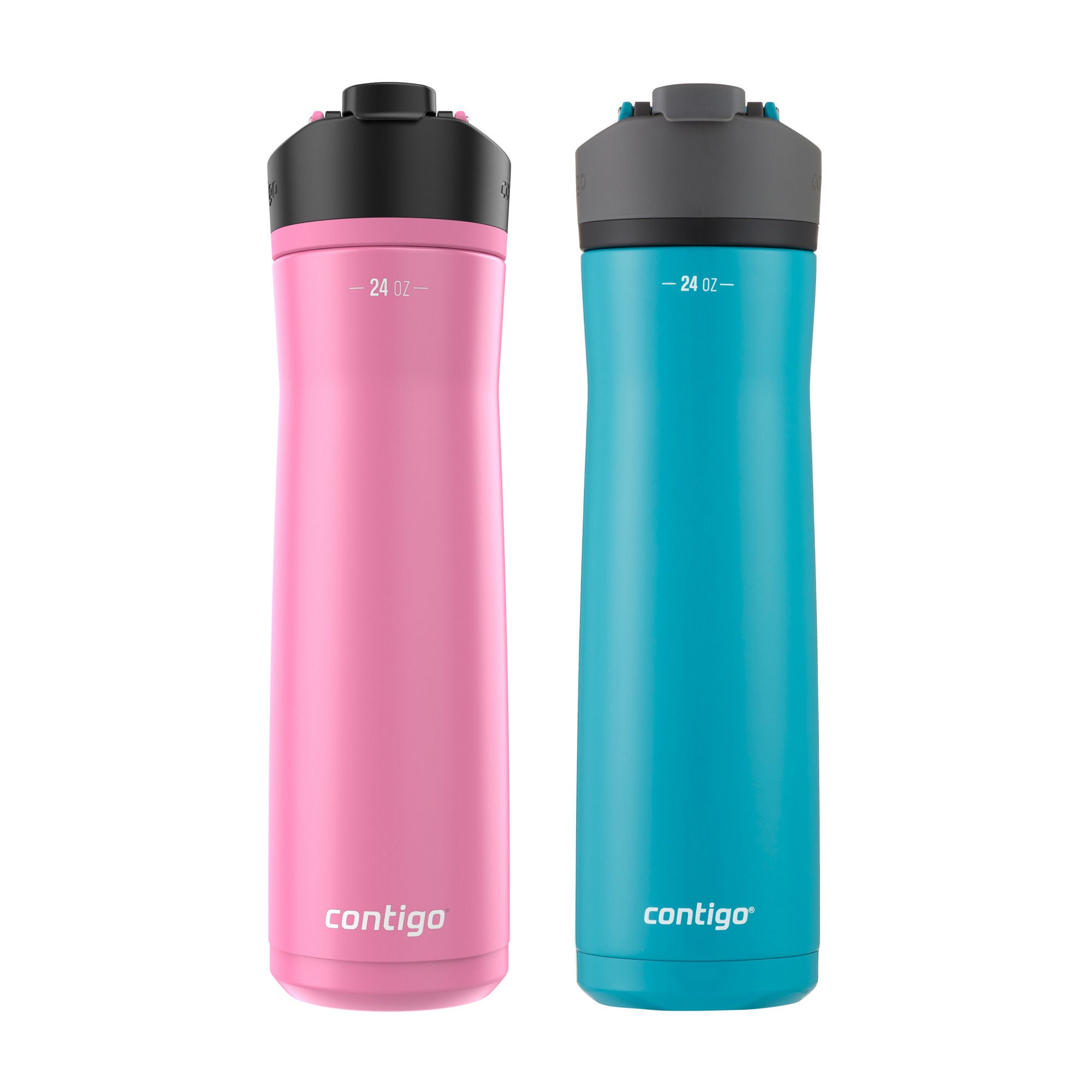 Contigo® Cortland Chill 2.0 Insulated Stainless Steel Water Bottle with AUTOSEAL® Lid | 24oz | 2-Pack | Juniper & Azalea | Cup Holder